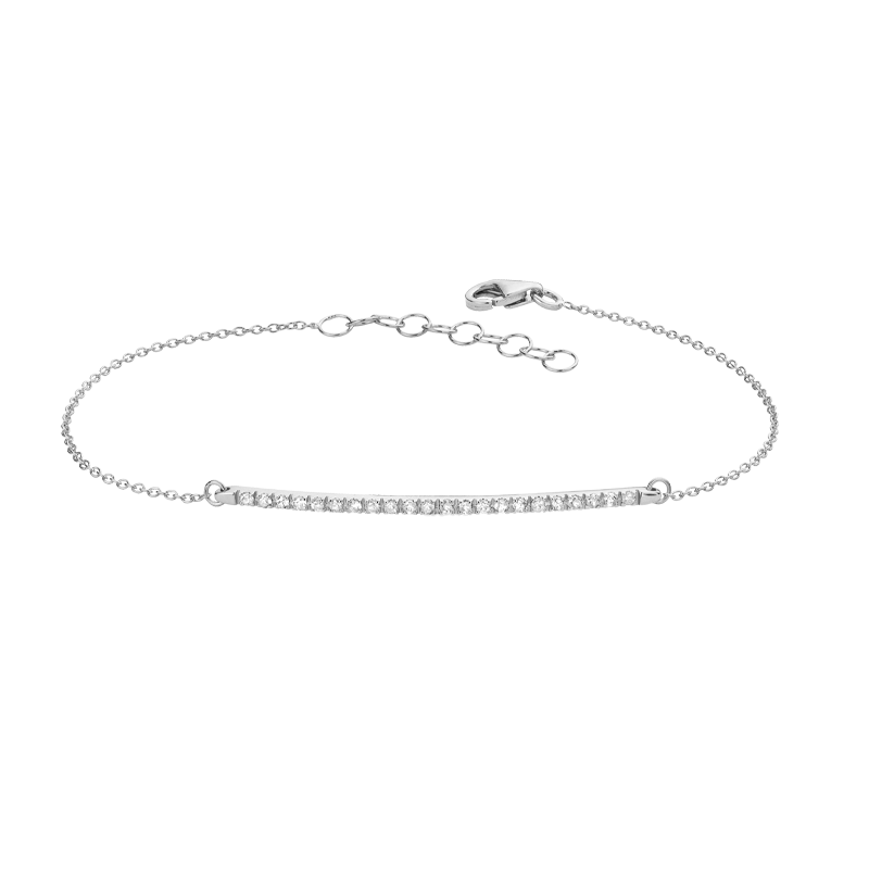 Bracciale Oro Bianco 18K con Diamanti Bianchi