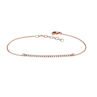 Bracciale Oro Rosa 18K con Diamanti Bianchi