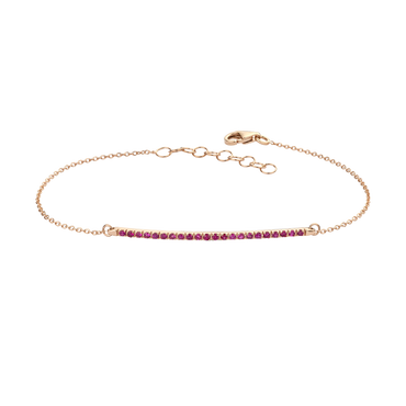 Bracciale Oro Rosa 18K con Rubini