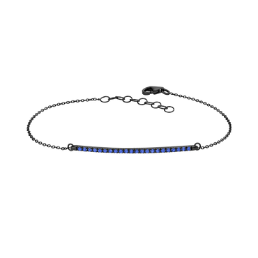 Bracciale Oro brunito 18K con Zaffiri