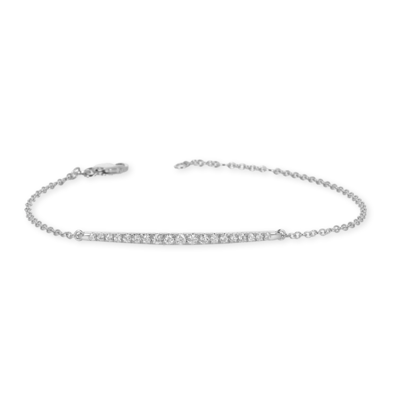 Bracciale oro bianco 18K con diamanti degradè