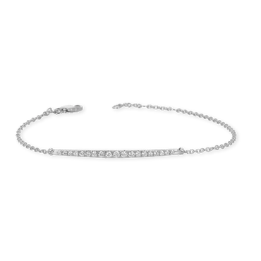 Bracciale oro bianco 18K con diamanti degradè