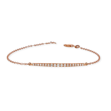 Bracciale oro rosa 18K con diamanti degradè