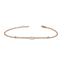 Bracciale oro rosa 18K con diamanti taglio ovale