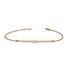 Bracciale oro rosa 18K con diamanti taglio ovale