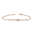 Bracciale oro rosa 18K con diamanti taglio smeraldo