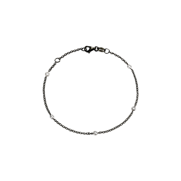 Bracciale oro brunito 18K con diamanti