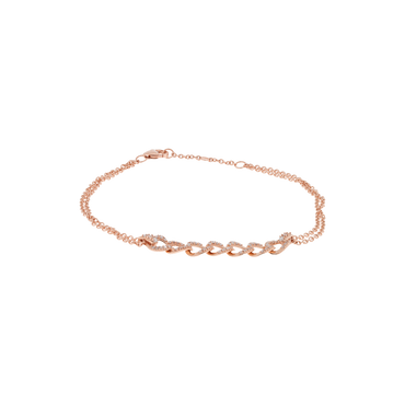 Bracciale groumette oro rosa 18K con diamanti da 0.25 a 1.20 ct
