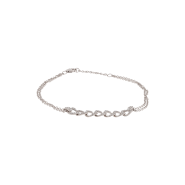 Bracciale groumette oro bianco 18K con diamanti da 0.25 a 1.20 ct