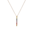 Ciondolo fiammifero rainbow oro rosa 18K con zaffiri multicolore
