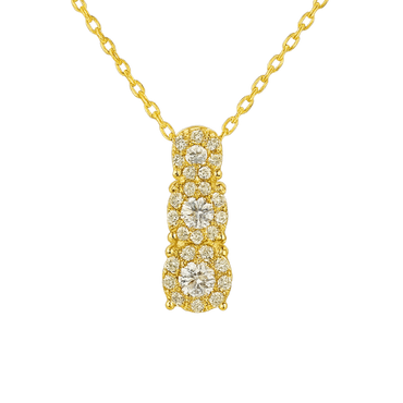 Pendente trilogy mirage oro giallo 18K con diamanti da 0.13 a 0.45 ct