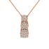 Pendente trilogy mirage oro rosa 18K con diamanti da 0.13 a 0.45 ct