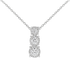 Pendente trilogy mirage oro bianco 18K con diamanti da 0.13 a 0.45 ct