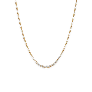 Collana Degradè in Oro Giallo 18K con Diamanti da 4.95 a 10.90 ct