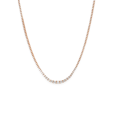 Collana Degradè in Oro Rosa 18K con Diamanti da 4.95 a 10.90 ct