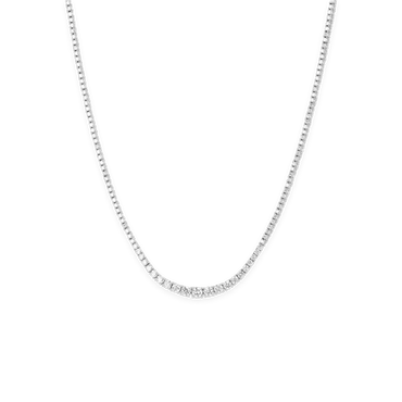 Collana Degradè in Oro Bianco 18K con Diamanti da 4.95 a 10.90 ct