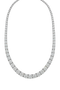 Mezza collana tennis a filo oro bianco 18K con diamanti da 2.20 a 5.80 ct