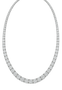 Collana tennis a filo oro bianco 18K con diamanti da 4.20 a 24.50 ct
