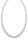 Collana tennis a filo oro bianco 18K con diamanti da 4.20 a 24.50 ct