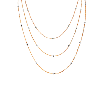 Collana Oro Rosa 18K con Diamanti