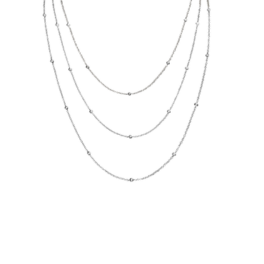 Collana Oro Bianco 18K con Diamanti