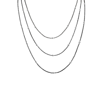 Collana oro brunito 18K con diamanti da 0.18 a 0.26 ct