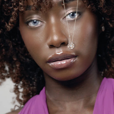 Pendente Oro Rosa 18K con Diamanti