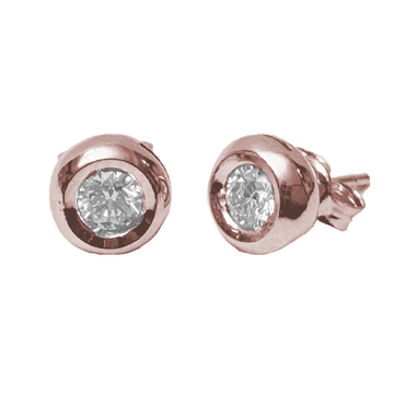 Orecchini luce cipollina oro rosa 18K con BT da 0.04 a 0.40 ct