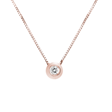 Pendente luce cipollina oro rosa 18K con diamanti da 0.02 a 0.20 ct