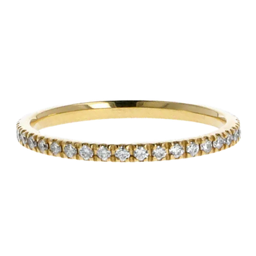 Fedina Oro Giallo 18K con Diamanti Bianchi