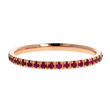 Fedina Oro Rosa 18K con Rubini