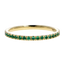 Fedina Oro Giallo 18K con Smeraldi