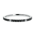 Fedina Oro Bianco 18K con Diamanti Neri/Spot Bianchi
