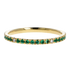Fedina Oro Giallo 18K con Smeraldi/spot diamanti bianchi