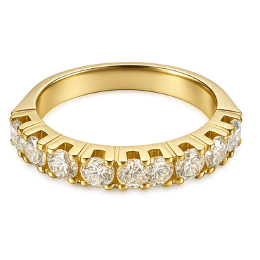 Veretta 9 pietre oro giallo 18K con diamanti da 0.10 a 1.20 ct