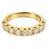 Veretta 9 pietre oro giallo 18K con diamanti da 0.10 a 1.20 ct