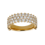Fascia grande in oro giallo 18K con diamanti a 3 fili