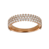 Fascia piccola in oro rosa 18K con diamanti a 3 fili
