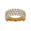 Fascia extra grande in oro giallo 18K con diamanti a 3 fili