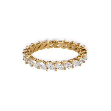 Fedina a Giro Oro Rosa 18K con Diamanti Taglio Navette