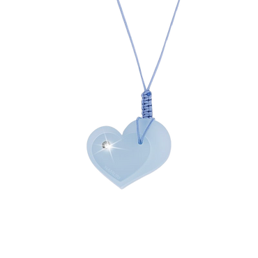 Ciondolo “Cuore” Blu con Diamante Incastonato