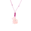Ciondolo “Orsetto” Rosa con Diamante Incastonato