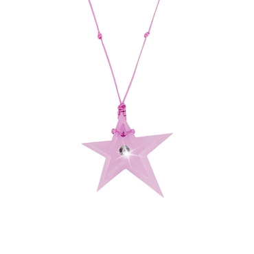 Ciondolo “Stella” Rosa con Diamante Incastonato