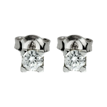 Orecchini oro bianco 18K con diamanti da 0.54 a 1.44 ct