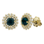 Orecchini Contorno Oro giallo 18K con Diamanti e Smeraldi TRT