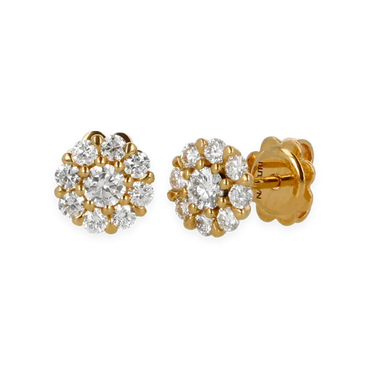 Orecchini in Oro Giallo 18K con diamanti