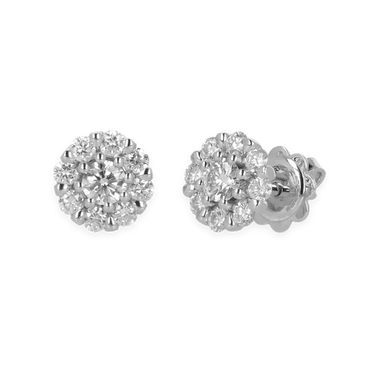 Orecchini in Oro Bianco 18K con Diamanti