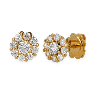 Orecchini in Oro Giallo 18K con Diamanti