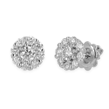 Orecchini in Oro Bianco 18K con Diamanti