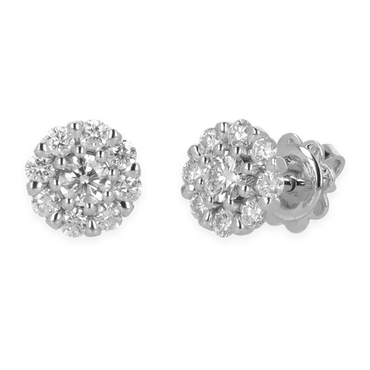 Orecchini in Oro Bianco 18K con Diamanti